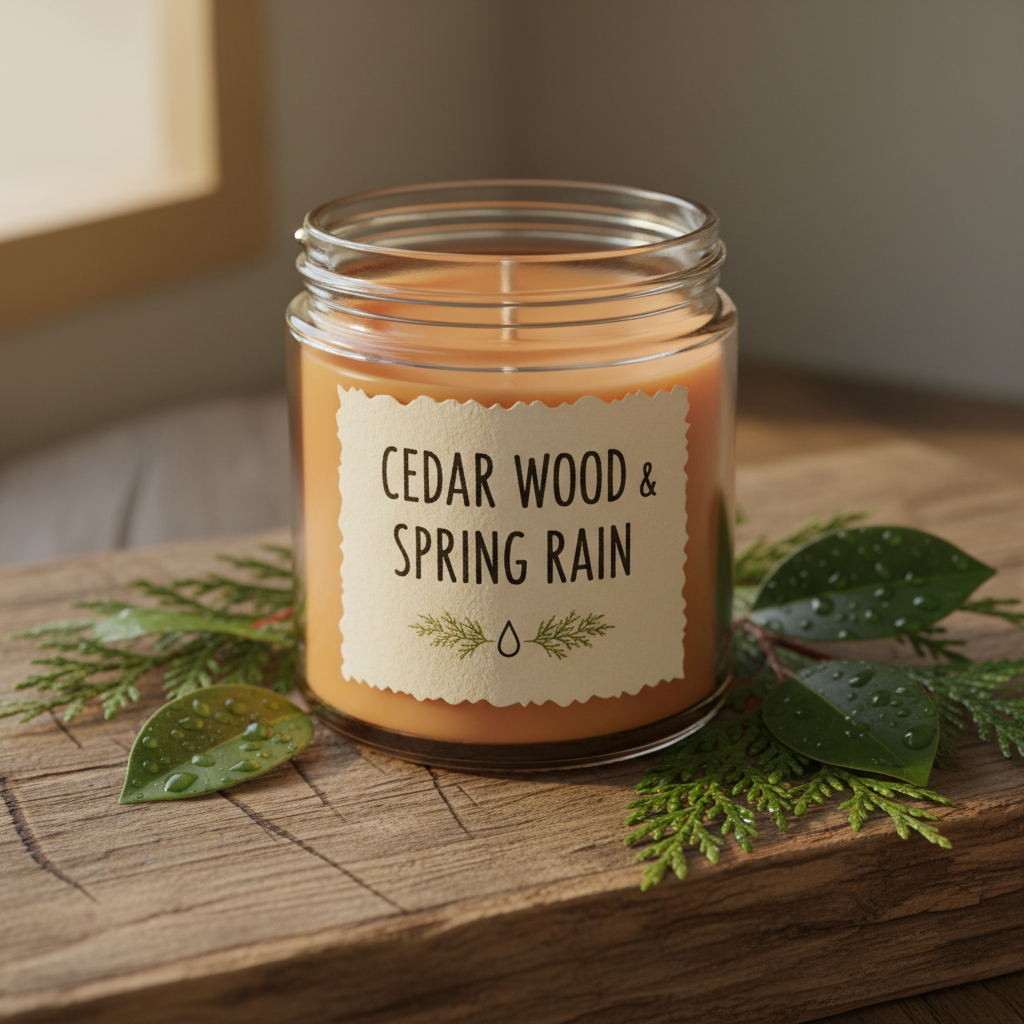 Mini Spring Rain Cedar Candle - Product