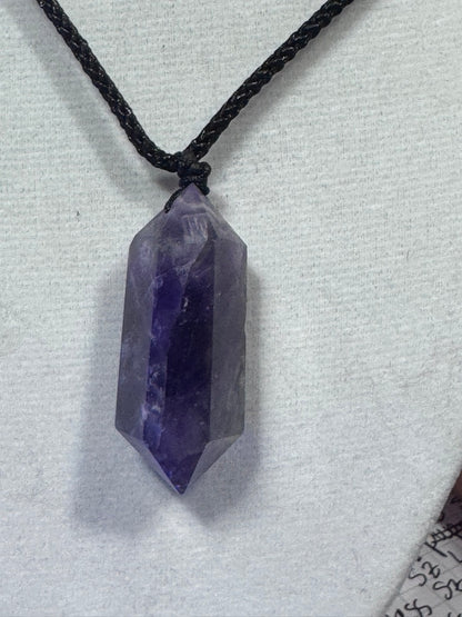 Amethyst Crystal Pendant Necklace