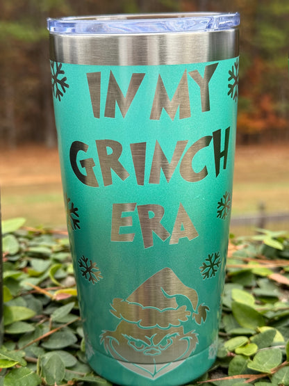 20 oz custom tumbler in my grinch era