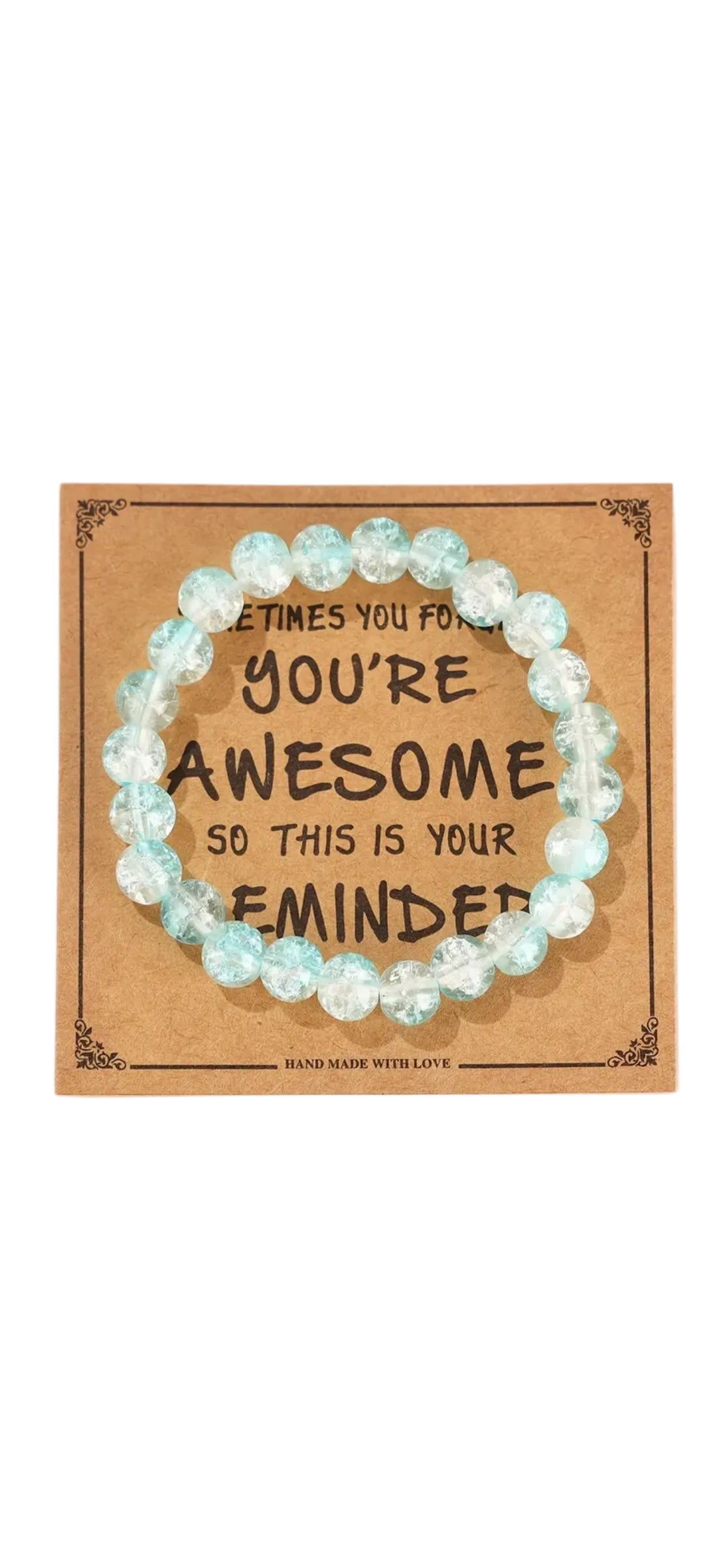 You’re Awesome Beaded Bracelet – Handmade Gift with Inspirational Message | Self-Love & Encouragement Jewelry