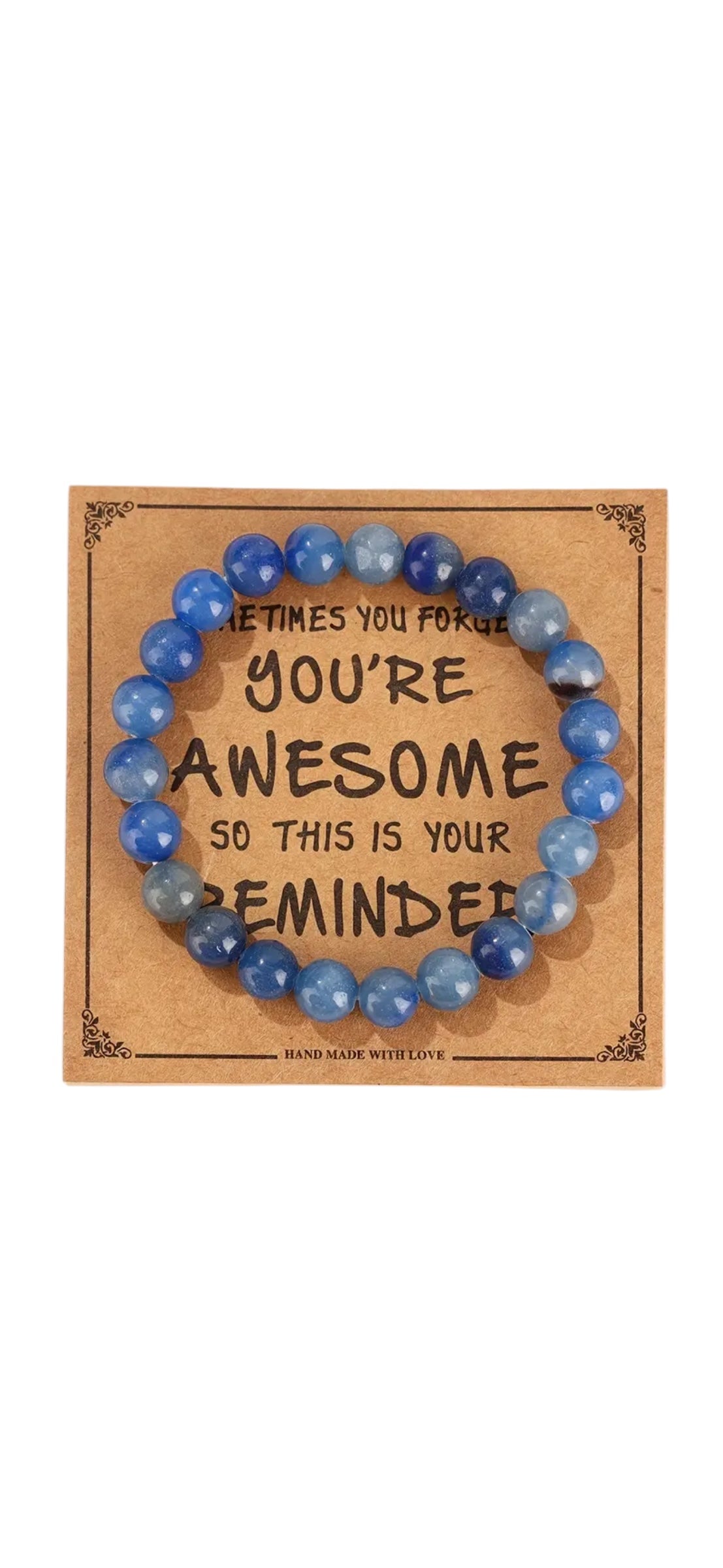 You’re Awesome Beaded Bracelet – Handmade Gift with Inspirational Message | Self-Love & Encouragement Jewelry