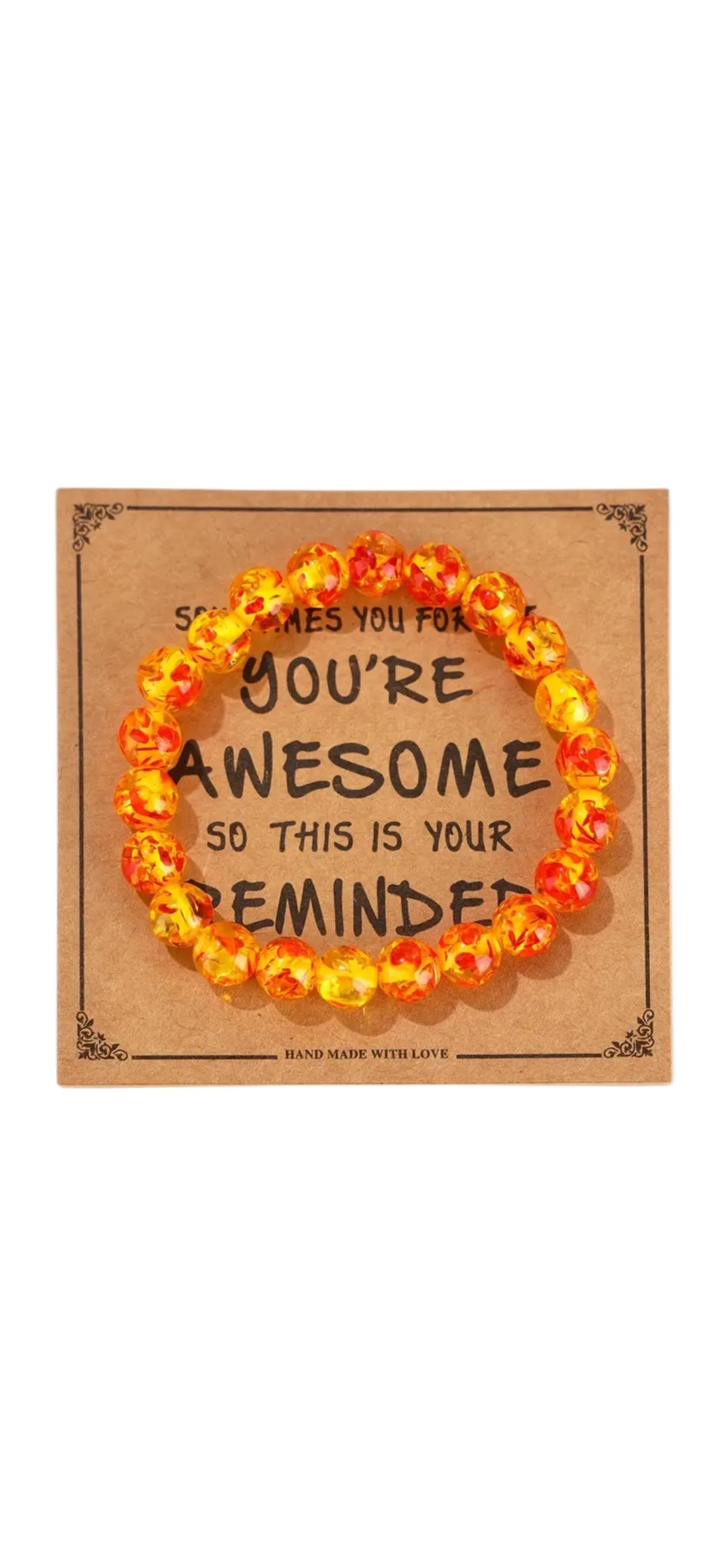 You’re Awesome Beaded Bracelet – Handmade Gift with Inspirational Message | Self-Love & Encouragement Jewelry