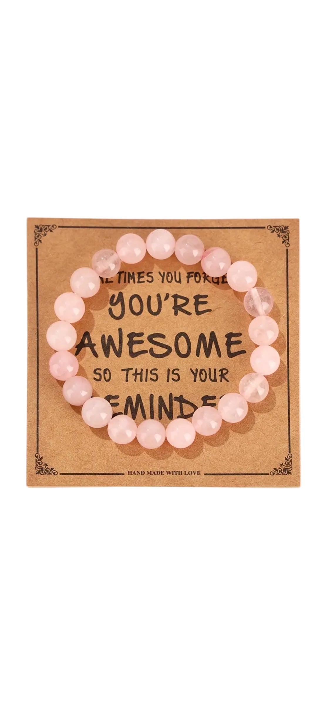 You’re Awesome Beaded Bracelet – Handmade Gift with Inspirational Message | Self-Love & Encouragement Jewelry
