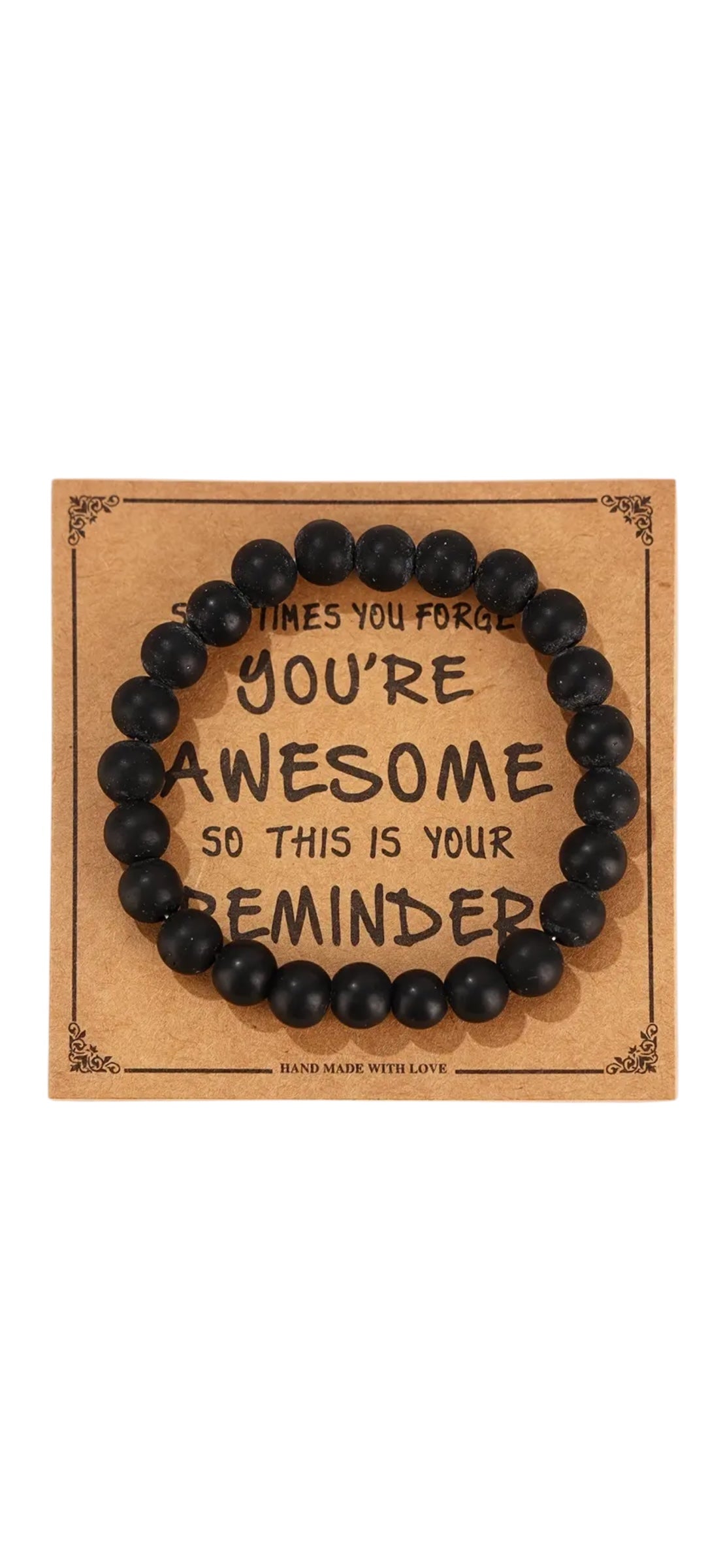 You’re Awesome Beaded Bracelet – Handmade Gift with Inspirational Message | Self-Love & Encouragement Jewelry