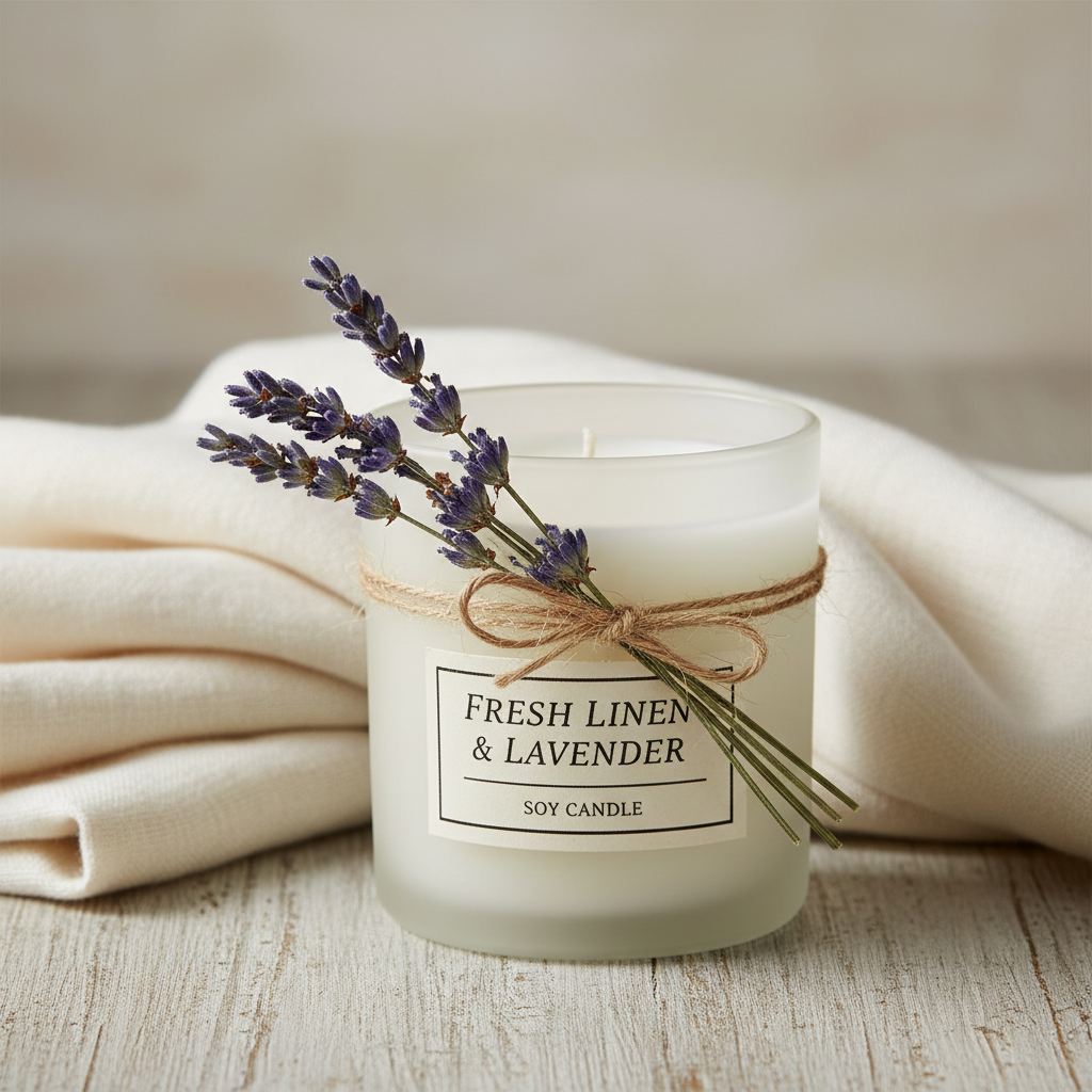 Fresh Linen & Lavender Candle