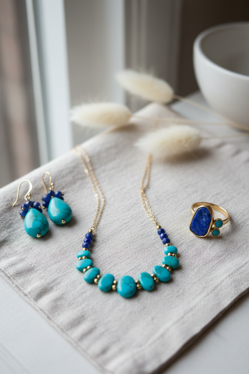 The Treasure Box - Close-up of handcrafted gemstone jewelry