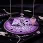 Pendulum divination set with crystal pendulums and dowsing chart