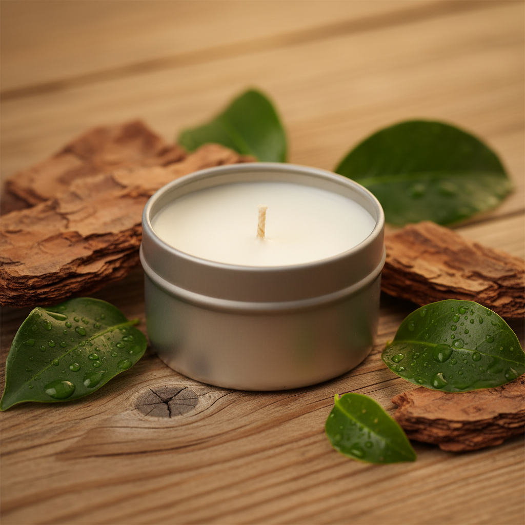 Mini Spring Rain Cedar Candle - Detail