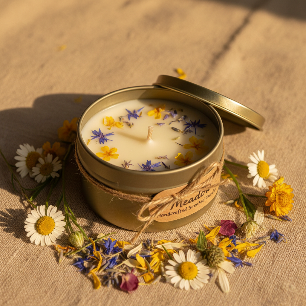 Mini Wildflower Meadow Candle - Detail