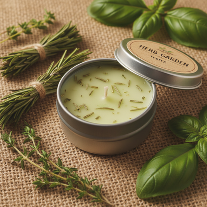 Sample Rustic Herb Garden Candle - Detail