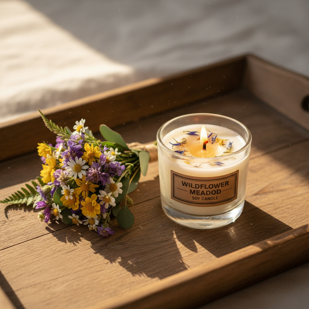 Sample Wildflower Meadow Candle - Lifestyle