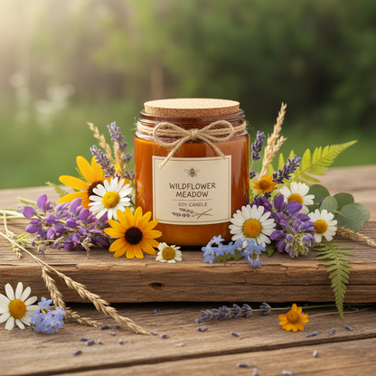 Wildflower Meadow Soy Candle - Hero