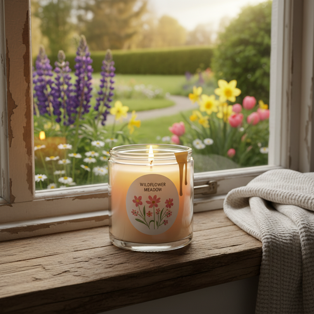 Wildflower Meadow Soy Candle - Lifestyle